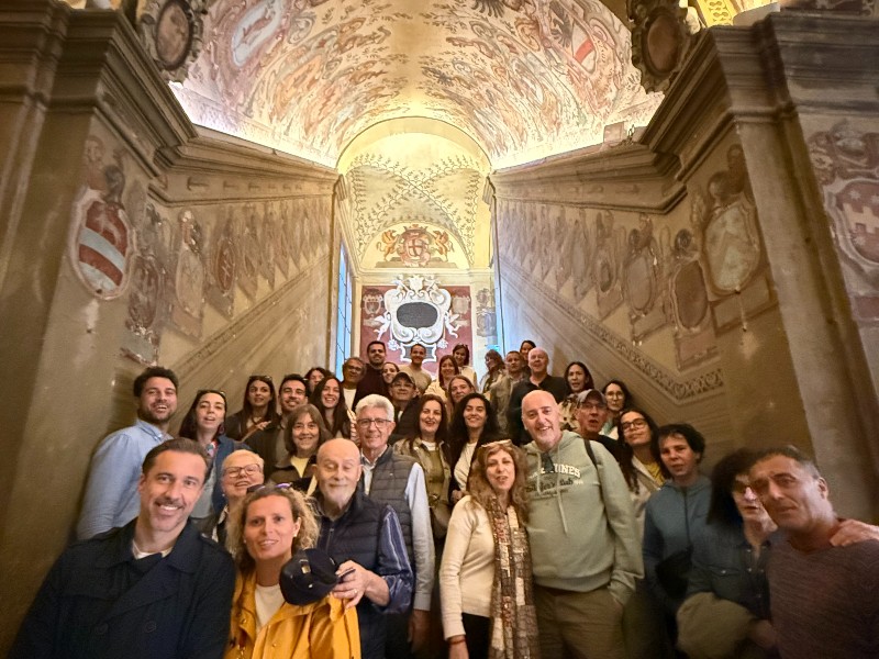 Free Tour Bolonia en la Escalera del Archiginnasio